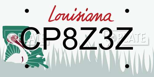 CP8Z3Z Louisiana License Plate