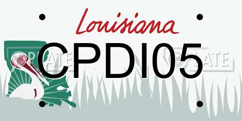CPDI05 Louisiana License Plate