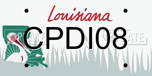 CPDI08 Louisiana License Plate