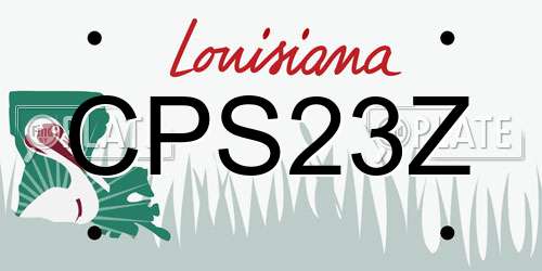 CPS23Z Louisiana License Plate