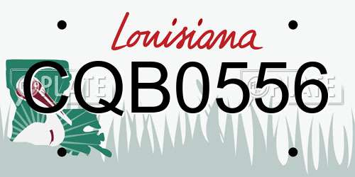 CQB0556 Louisiana License Plate