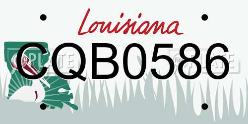 CQB0586 Louisiana License Plate