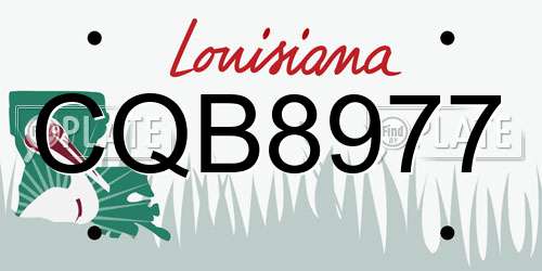 CQB8977 Louisiana License Plate