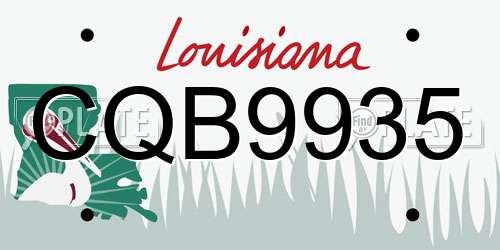 CQB9935 Louisiana License Plate