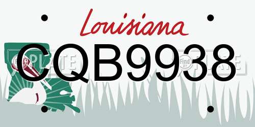 CQB9938 Louisiana License Plate