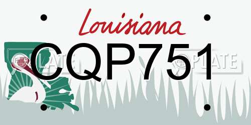 CQP751 Louisiana License Plate