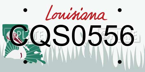 CQS0556 Louisiana License Plate
