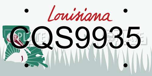CQS9935 Louisiana License Plate