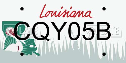 CQY05B Louisiana License Plate