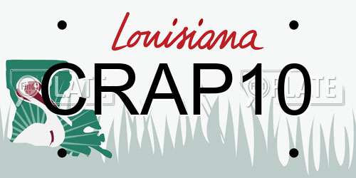 CRAP10 Louisiana License Plate