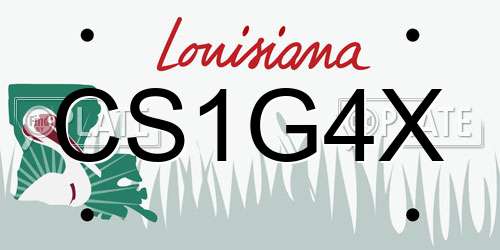 CS1G4X Louisiana License Plate