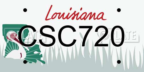 CSC720 Louisiana License Plate