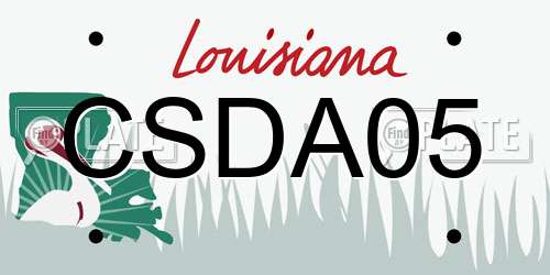 CSDA05 Louisiana License Plate