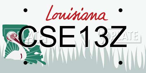 CSE13Z Louisiana License Plate