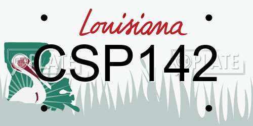 CSP142 Louisiana License Plate
