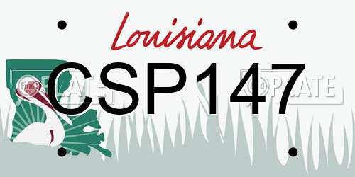 CSP147 Louisiana License Plate