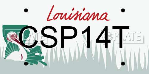 CSP14T Louisiana License Plate