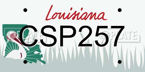 CSP257 Louisiana License Plate