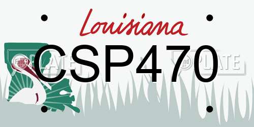 CSP470 Louisiana License Plate