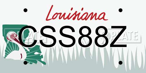 CSS88Z Louisiana License Plate