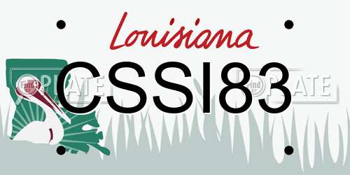 CSSI83 Louisiana License Plate