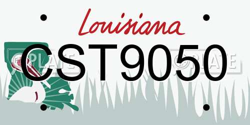 CST9050 Louisiana License Plate