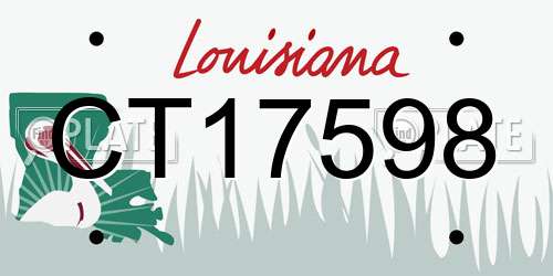 CT17598 Louisiana License Plate