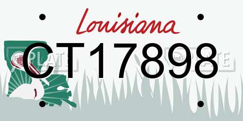 CT17898 Louisiana License Plate