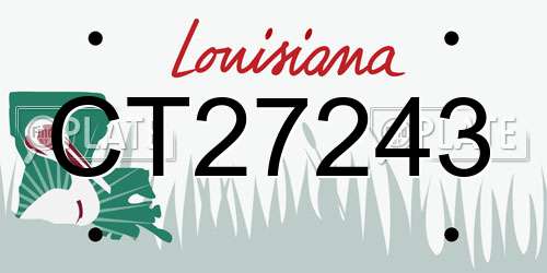 CT27243 Louisiana License Plate