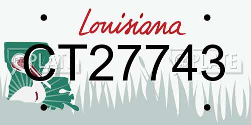 CT27743 Louisiana License Plate