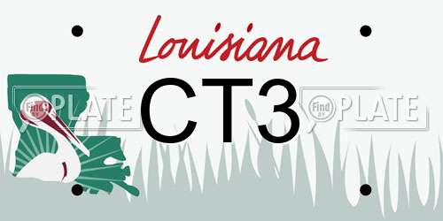 CT3 Louisiana License Plate