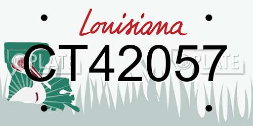 CT42057 Louisiana License Plate