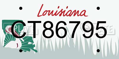 CT86795 Louisiana License Plate