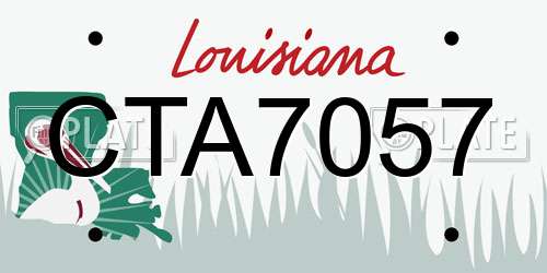 CTA7057 Louisiana License Plate