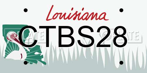 CTBS28 Louisiana License Plate