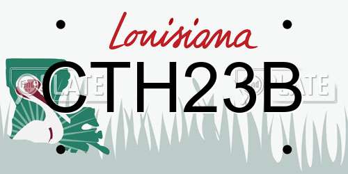 CTH23B Louisiana License Plate