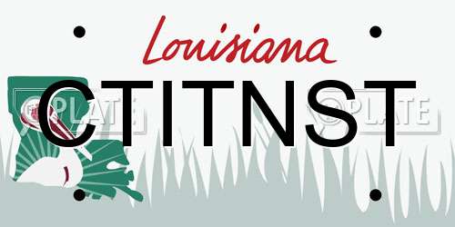 CTITNST Louisiana License Plate