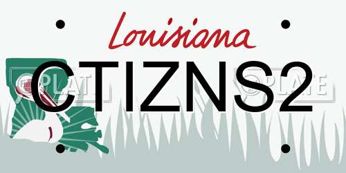 CTIZNS2 Louisiana License Plate