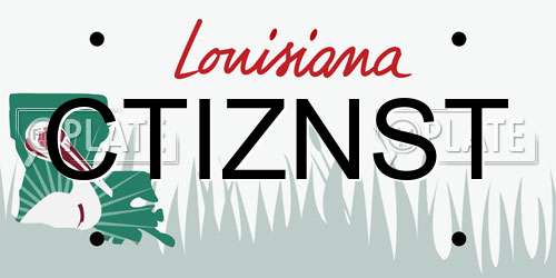 CTIZNST Louisiana License Plate
