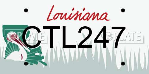 CTL247 Louisiana License Plate