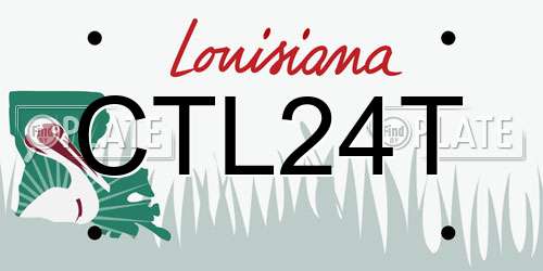 CTL24T Louisiana License Plate