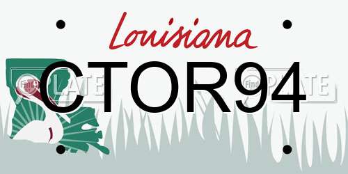 CTOR94 Louisiana License Plate