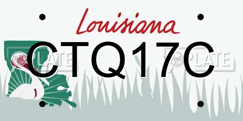 CTQ17C Louisiana License Plate