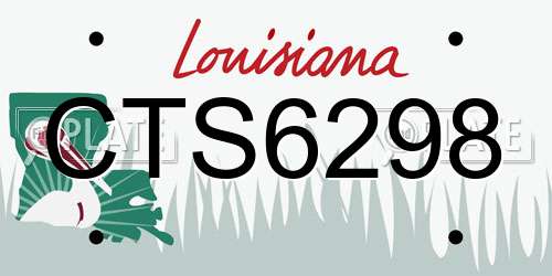 CTS6298 Louisiana License Plate