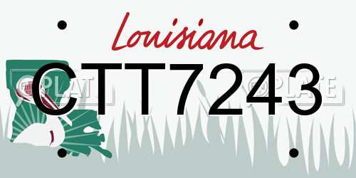 CTT7243 Louisiana License Plate