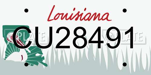 CU28491 Louisiana License Plate