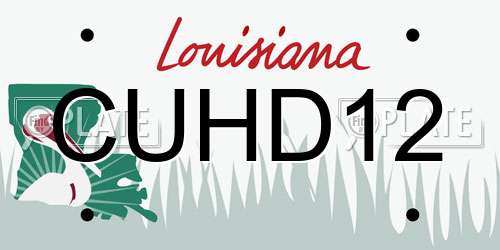CUHD12 Louisiana License Plate