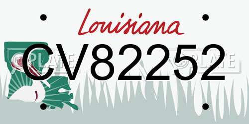 CV82252 Louisiana License Plate