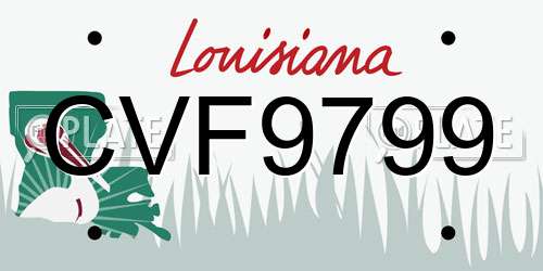 CVF9799 Louisiana License Plate