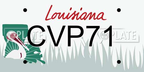 CVP71 Louisiana License Plate